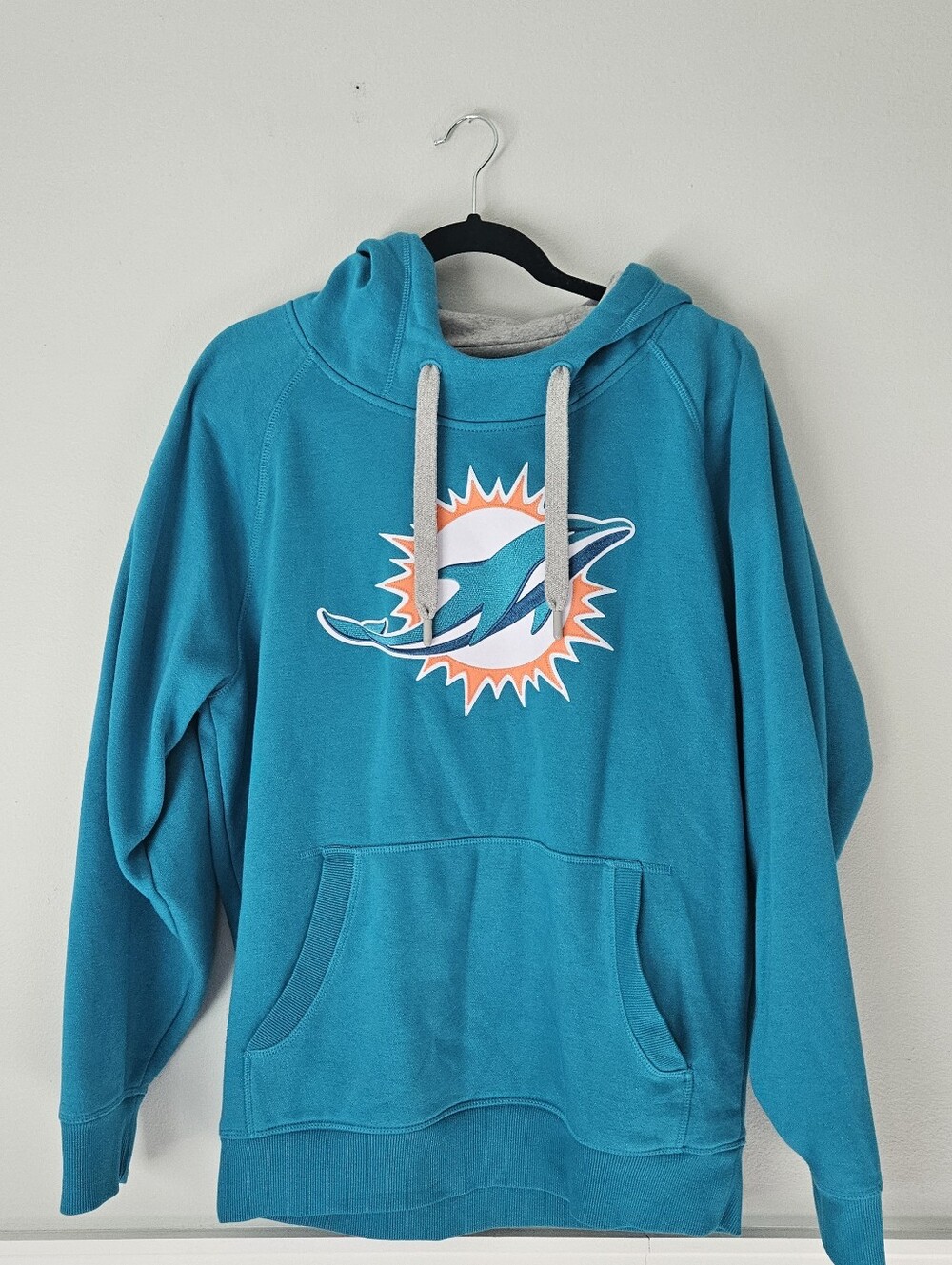 Antigua Miami Dolphins Teal Hooded Pullover Sweatshirt